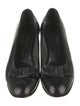 Salvatore Ferragamo Embossed Leather Bow Accents Pumps