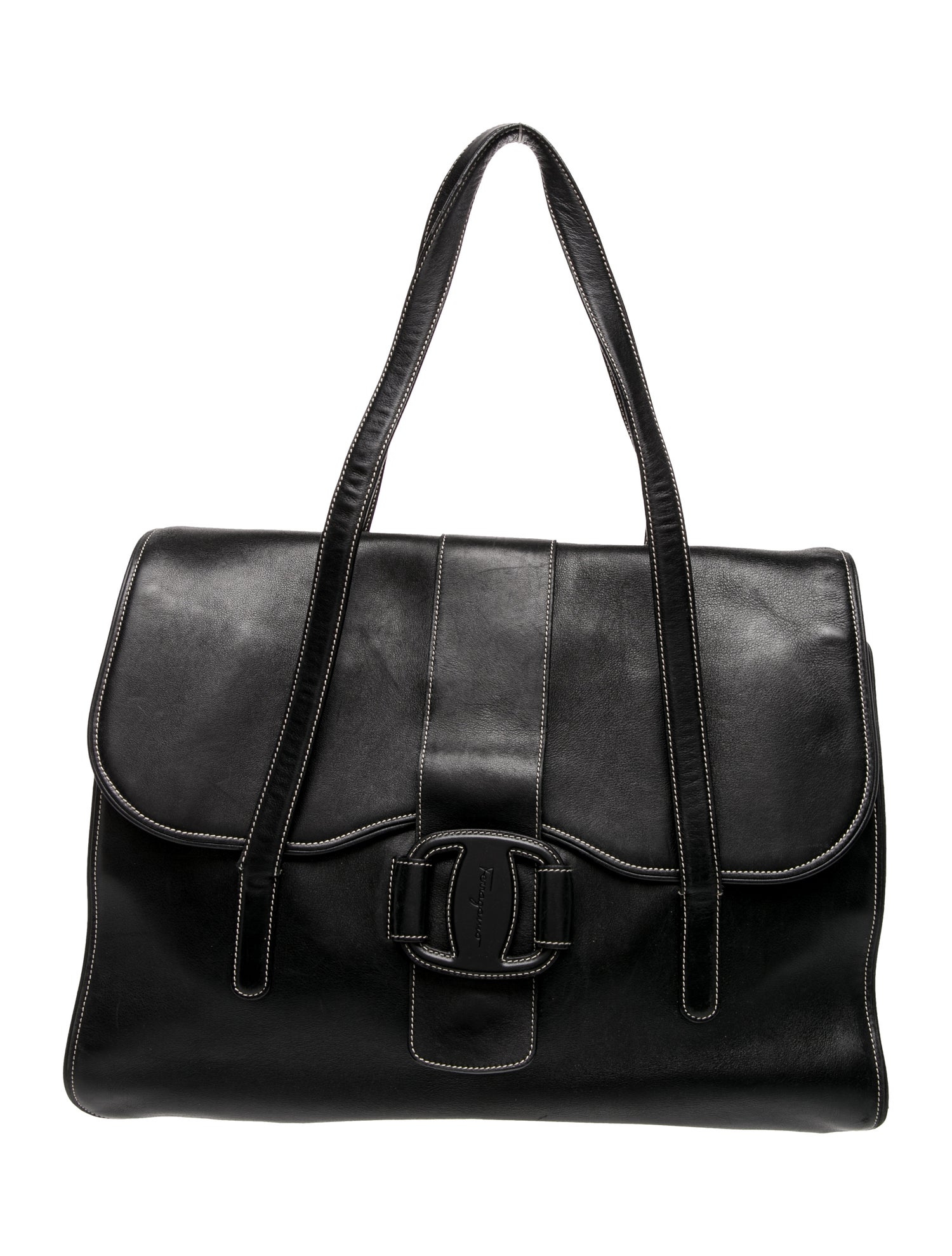 Salvatore Ferragamo Leather Top Handle Bag