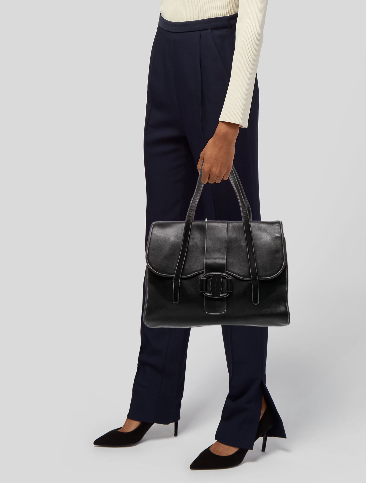 Salvatore Ferragamo Leather Top Handle Bag