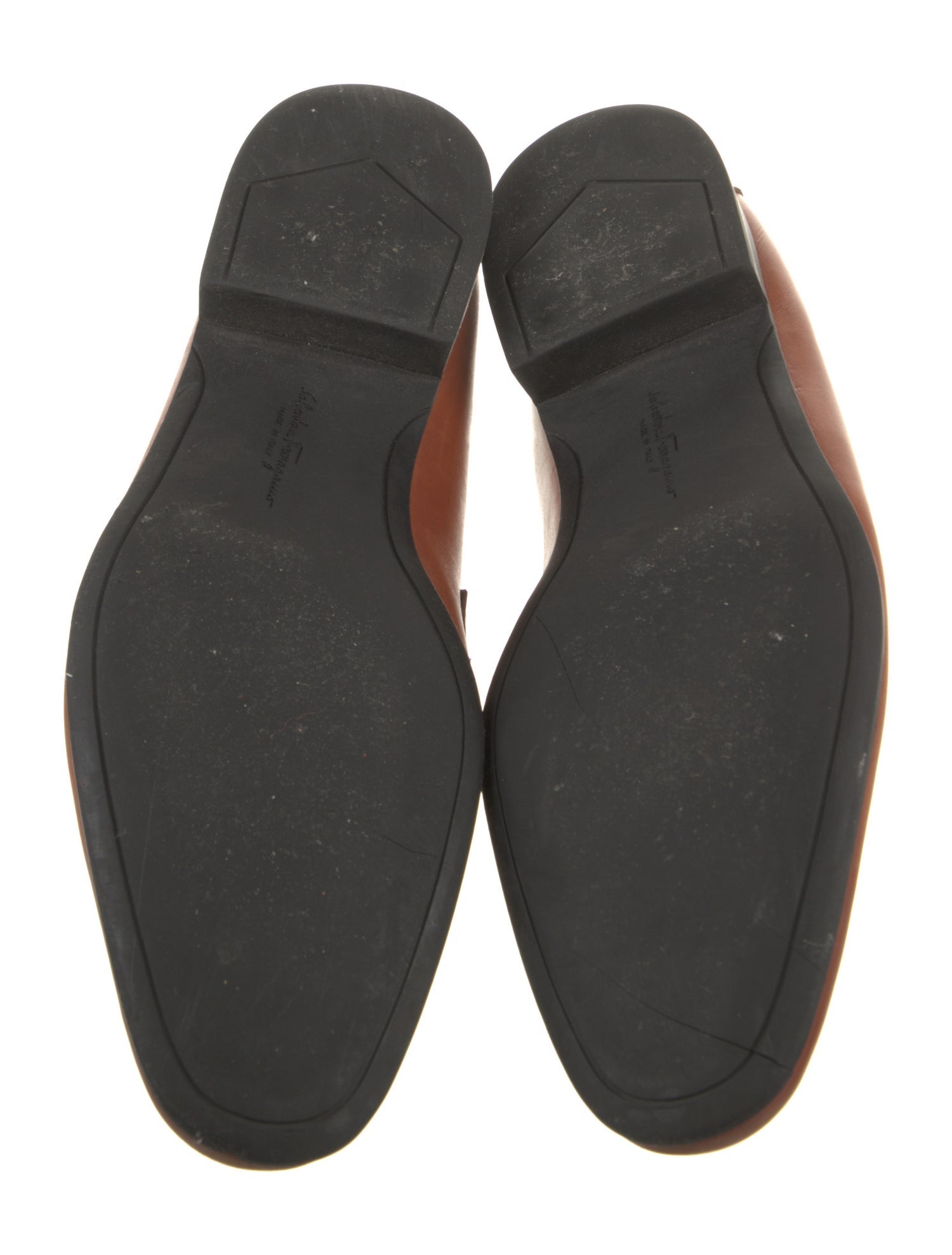 Salvatore Ferragamo Gancini Logo Leather Dress Loafers