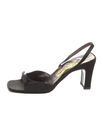 Salvatore Ferragamo Satin Slingback Sandals