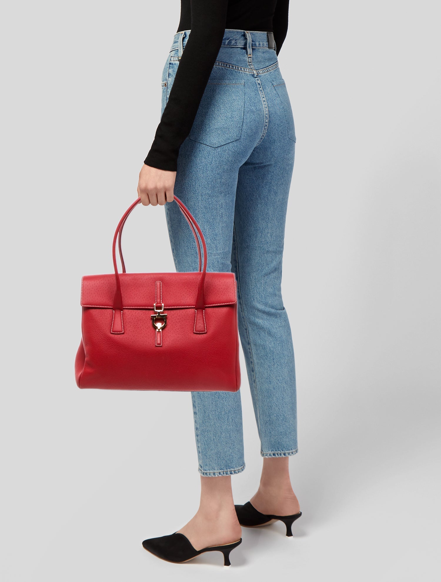 Salvatore Ferragamo Leather Top Handle Bag