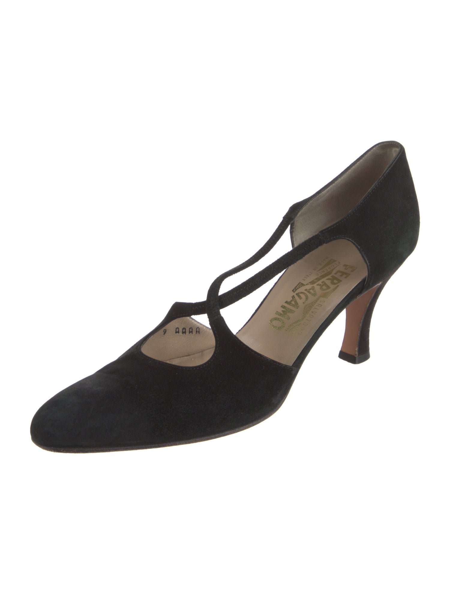 Salvatore Ferragamo Suede D'Orsay Pumps