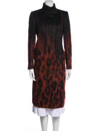 Salvatore Ferragamo Virgin Wool Printed Coat