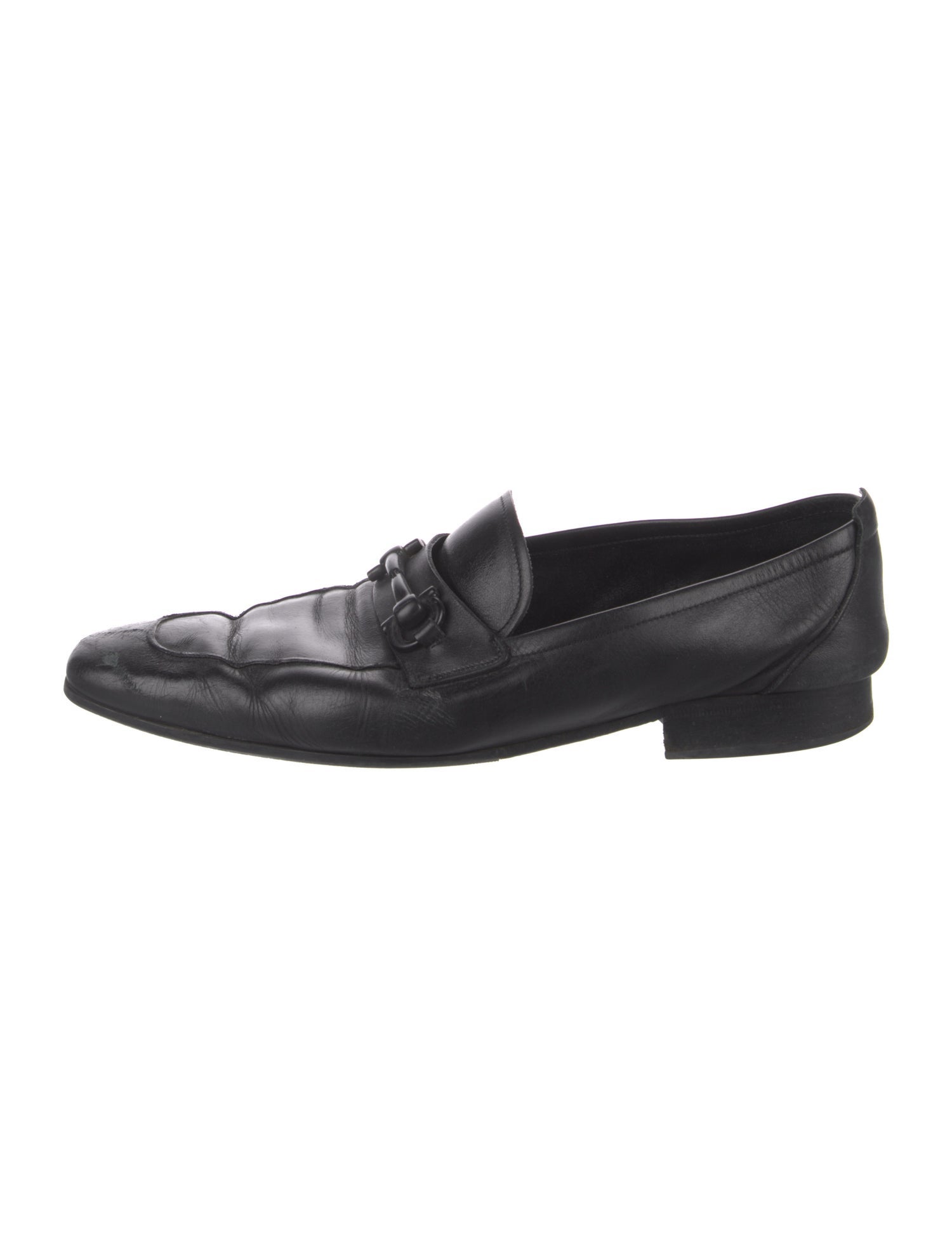 Salvatore Ferragamo Horsebit Accent Leather Dress Loafers