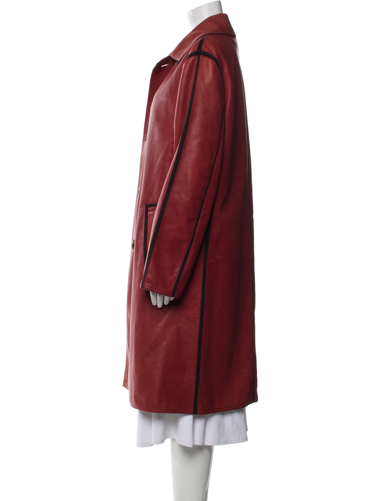 Salvatore Ferragamo Leather Trench Coat