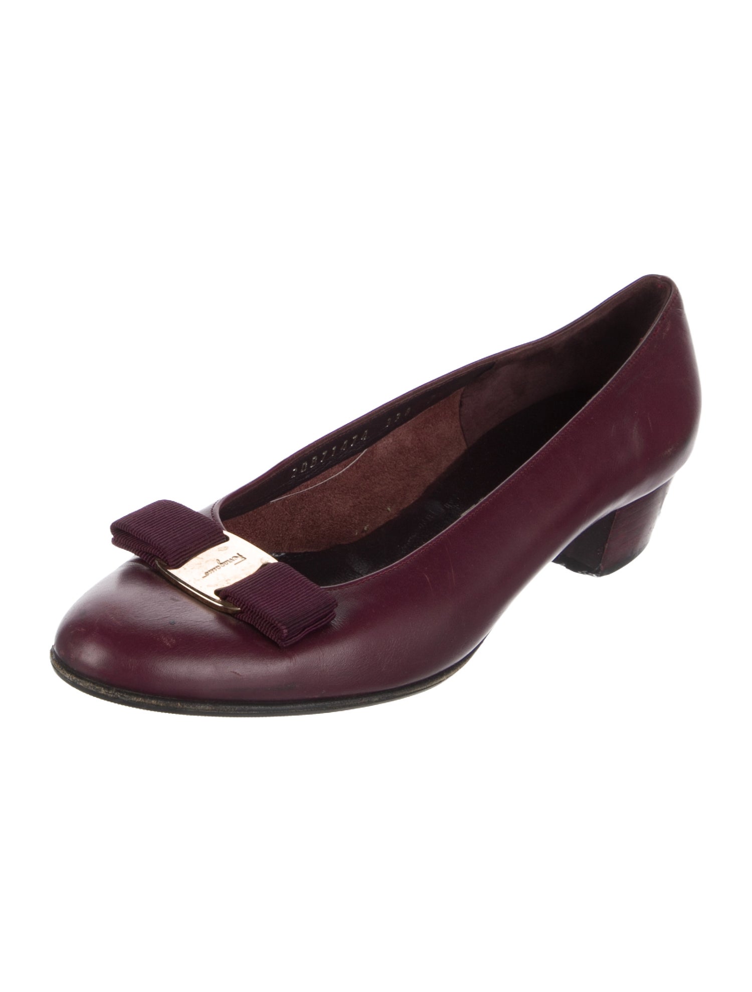 Salvatore Ferragamo Vara Bow Accent Leather Flats