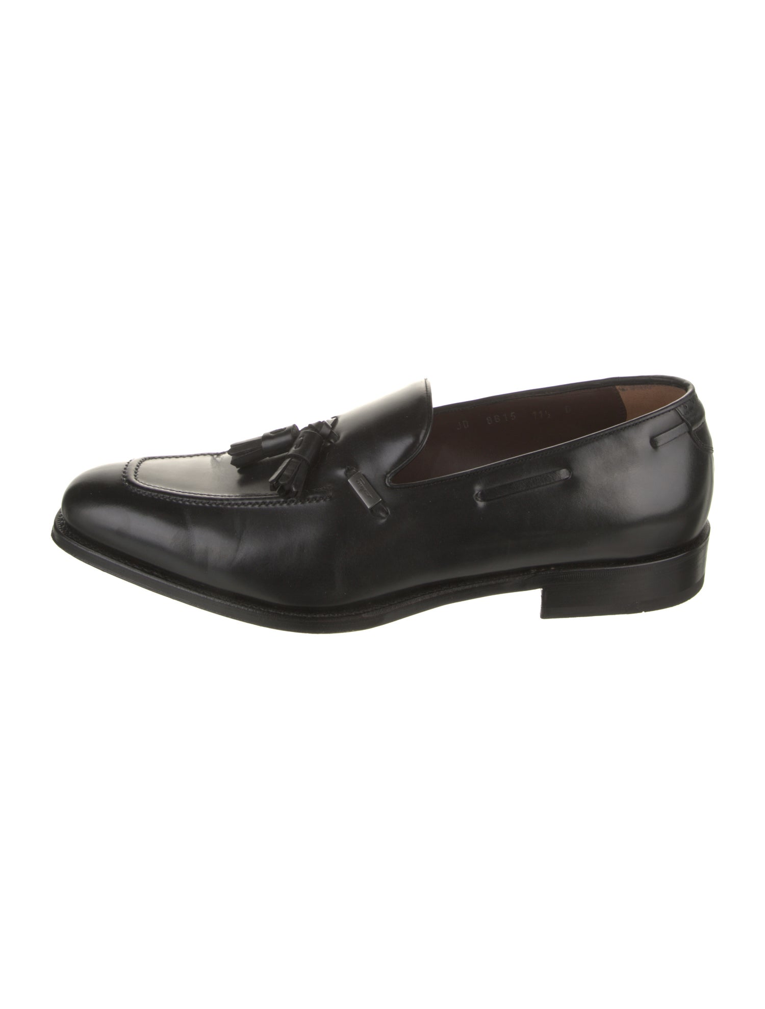 Salvatore Ferragamo Leather Tassel Accents Dress Loafers