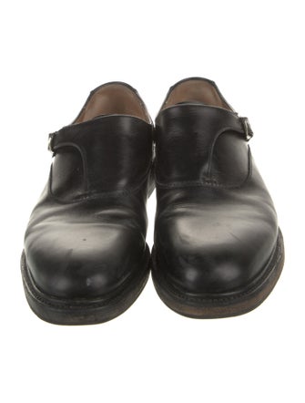 Salvatore Ferragamo Leather Monk Straps