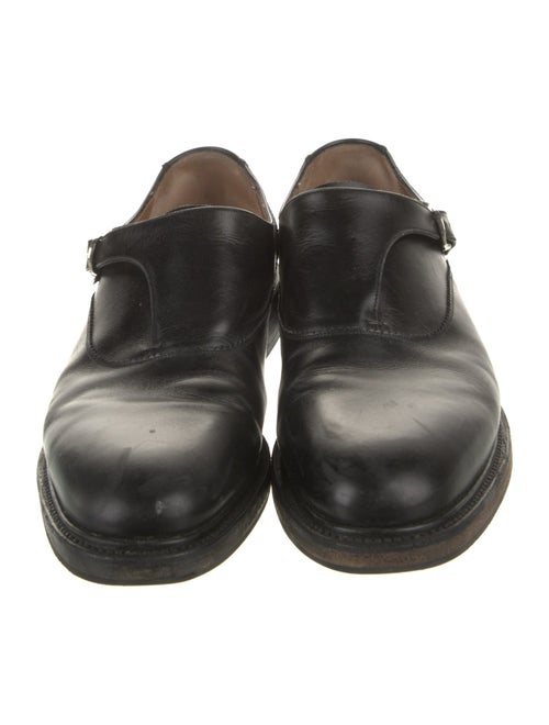 Salvatore Ferragamo Leather Monk Straps