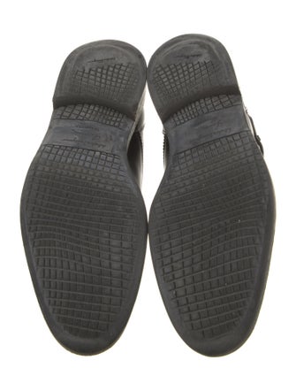 Salvatore Ferragamo Leather Monk Straps