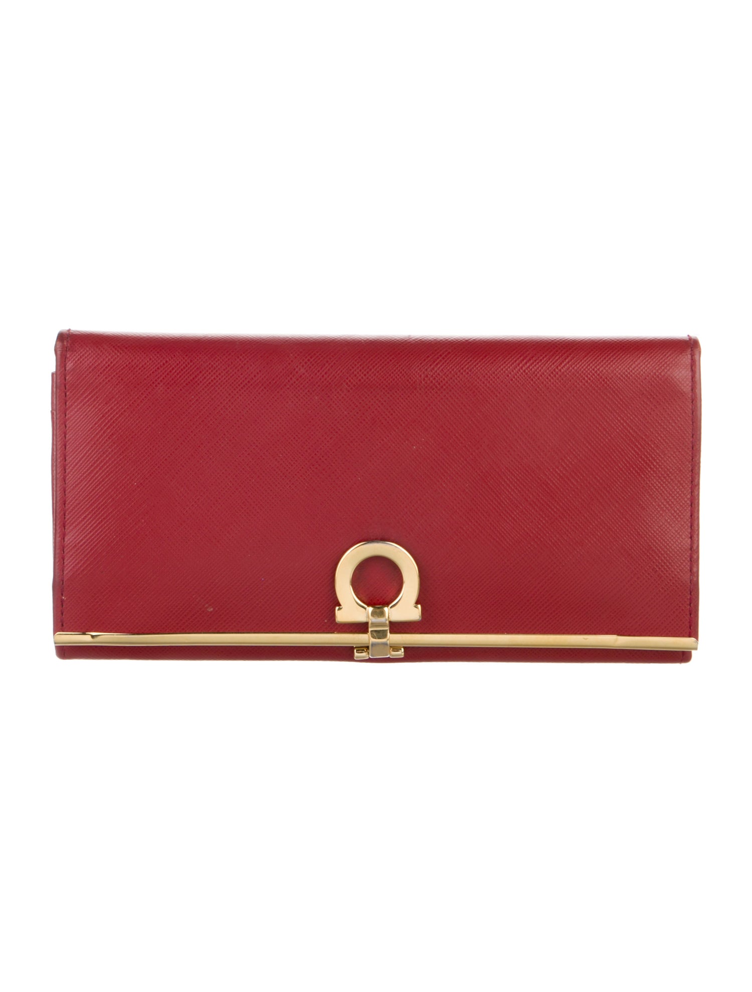 Salvatore Ferragamo Gancini Logo Leather Continental Wallet