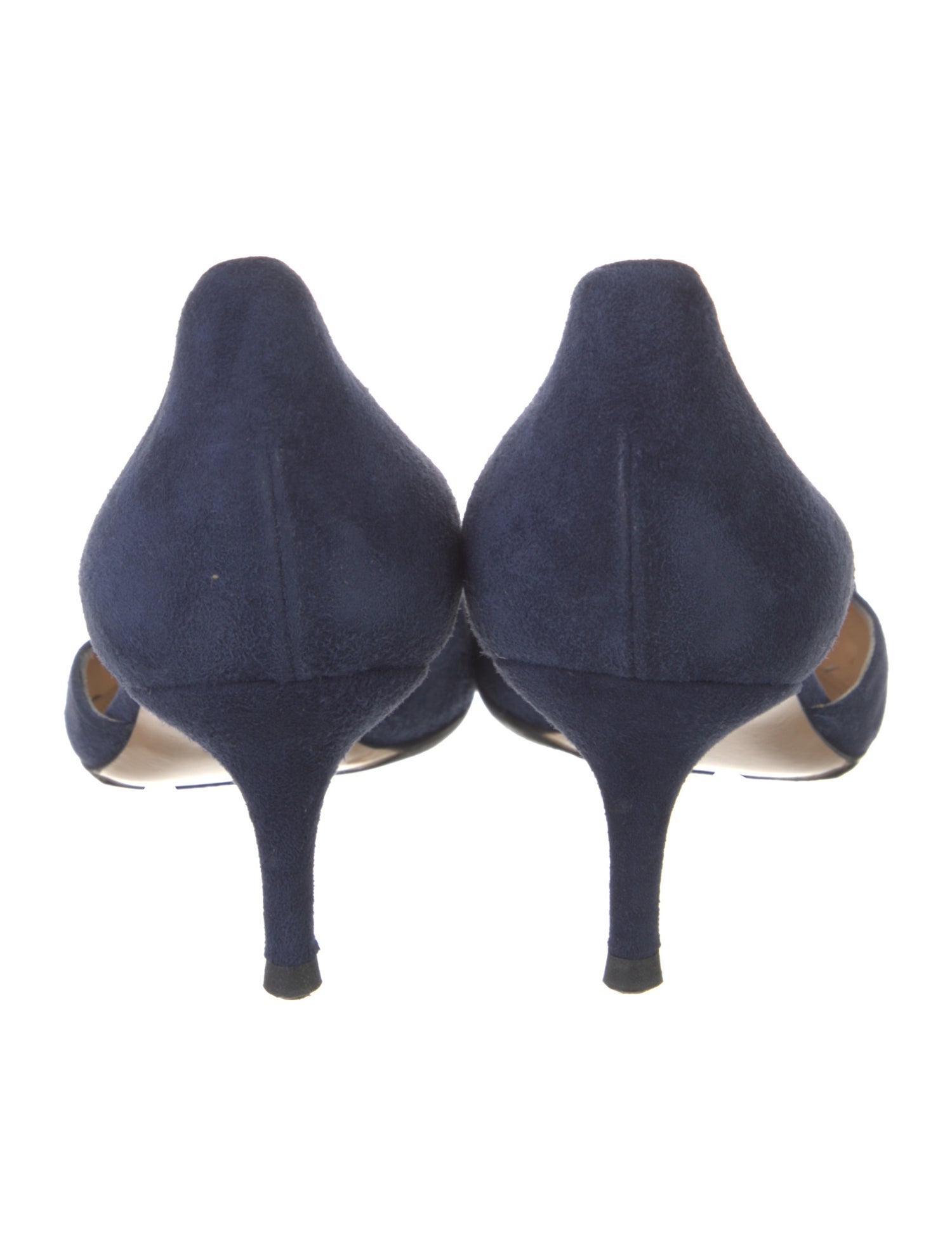 Salvatore Ferragamo Vara Bow Accent Suede D'Orsay Pumps