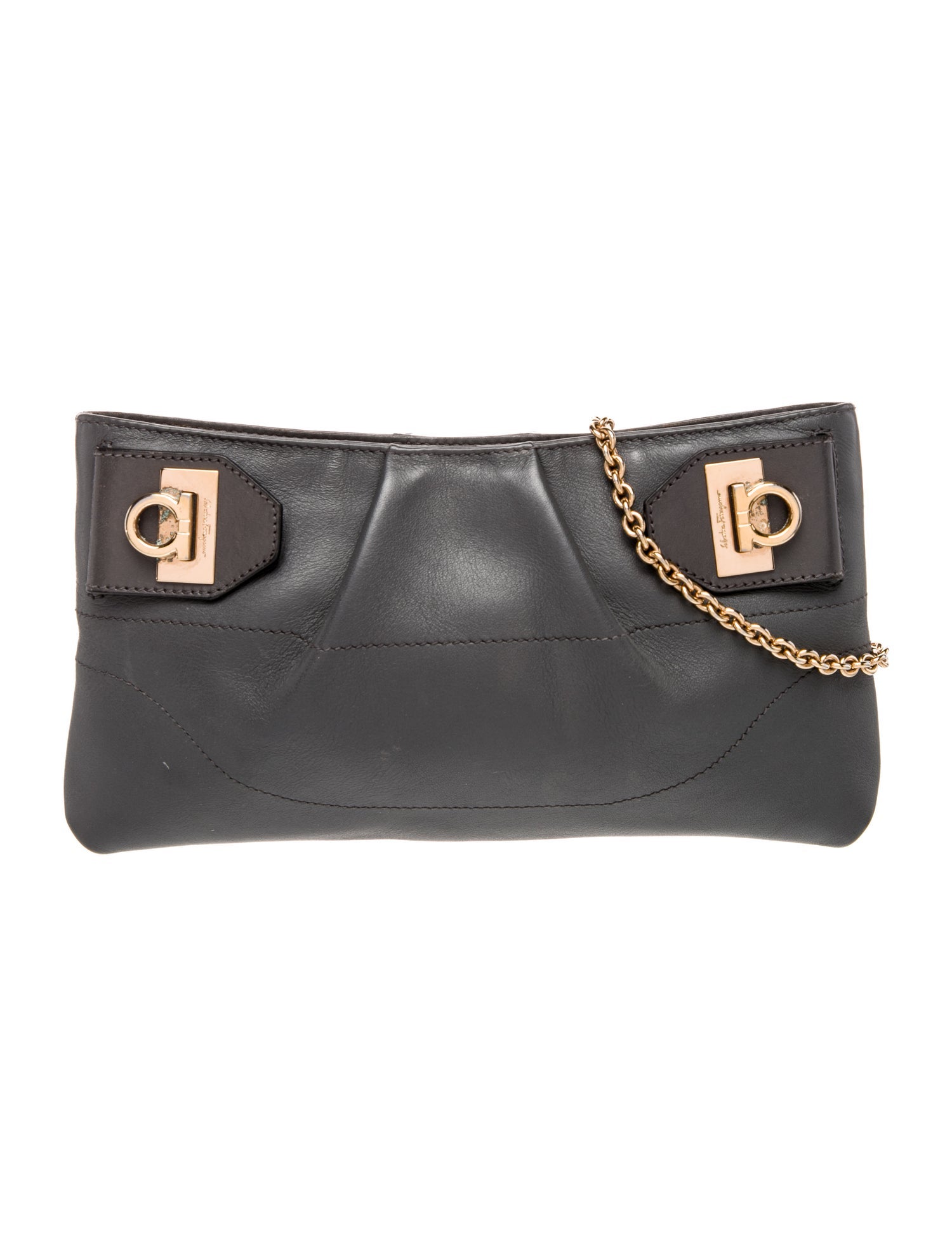Salvatore Ferragamo Leather Clutch