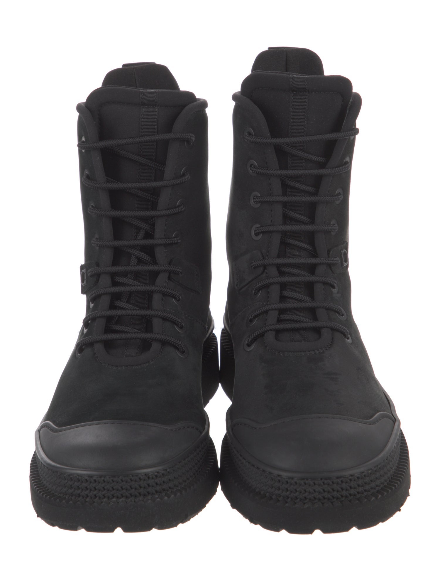 Salvatore Ferragamo Suede Combat Boots