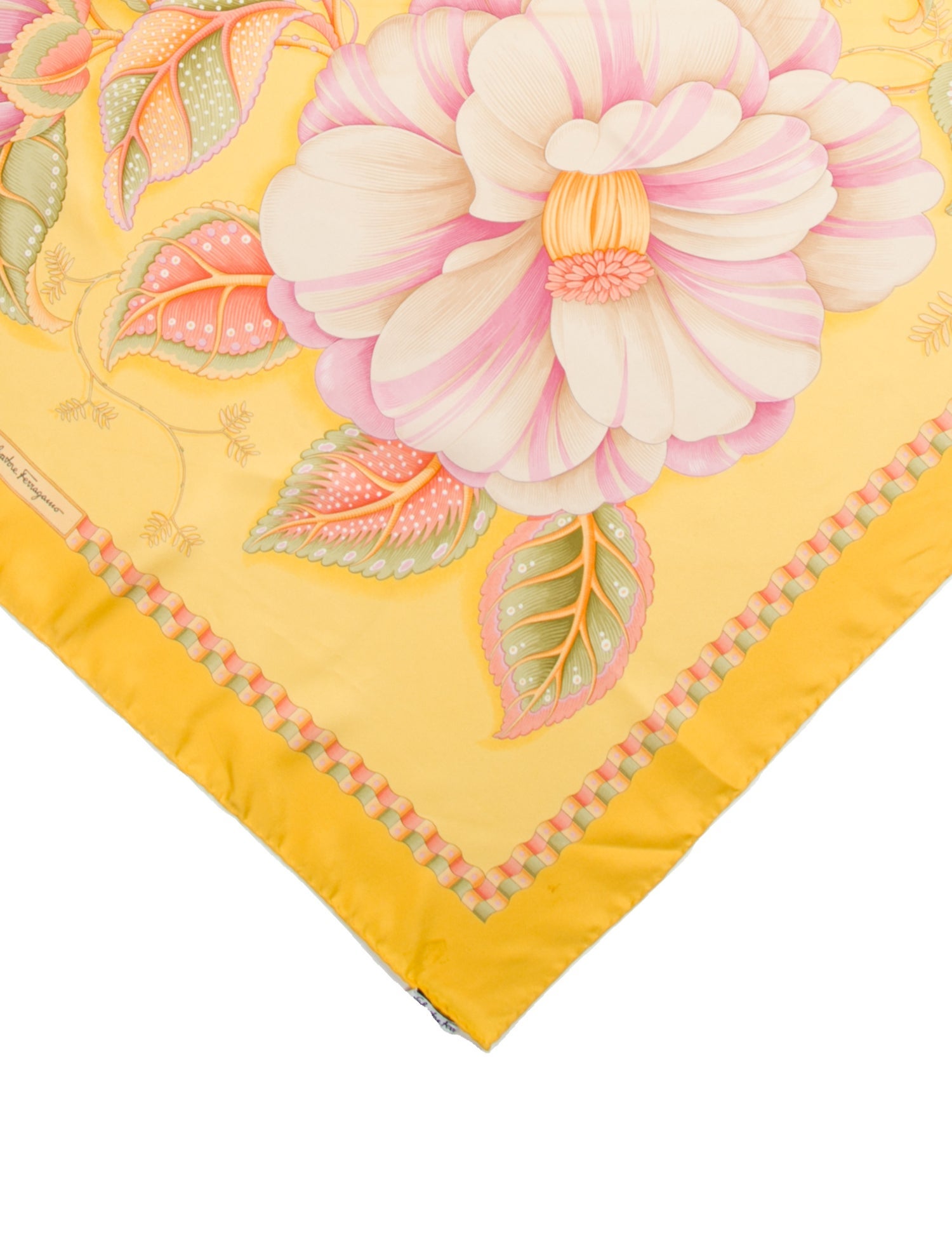 Salvatore Ferragamo Silk Floral Print Scarf