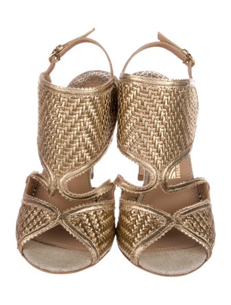 Salvatore Ferragamo Leather Slingback Sandals