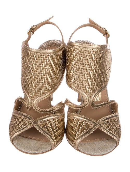 Salvatore Ferragamo Leather Slingback Sandals