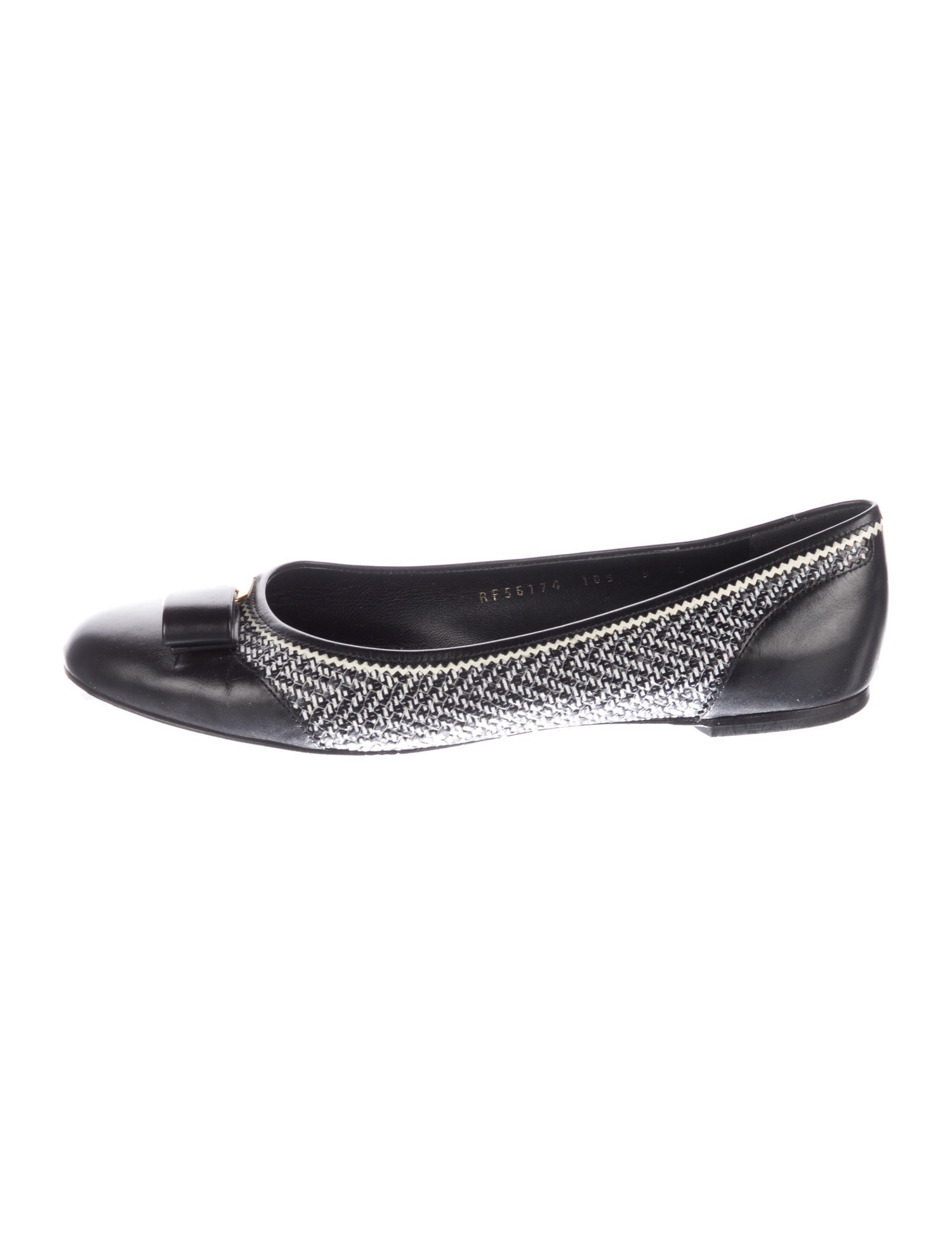 Salvatore Ferragamo Leather Printed Ballet Flats