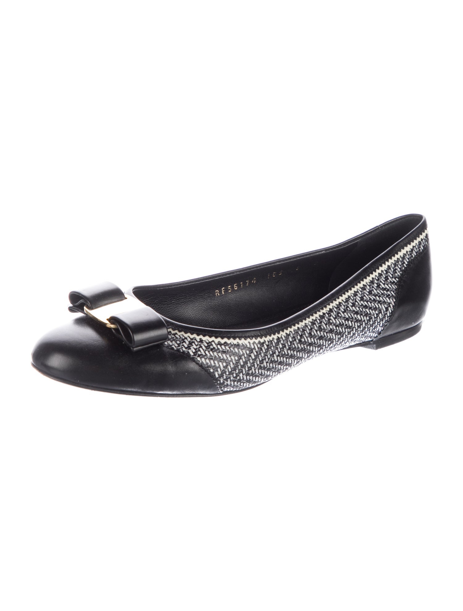Salvatore Ferragamo Leather Printed Ballet Flats