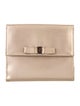Salvatore Ferragamo Vara Bow Accent Leather Compact Wallet