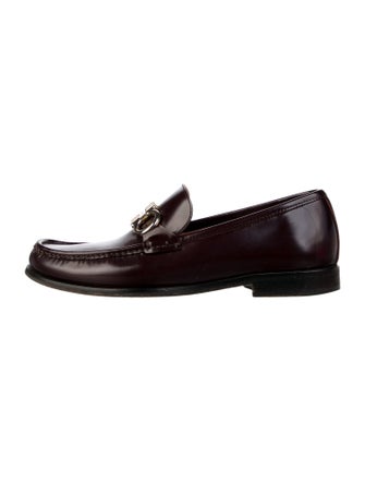 Salvatore Ferragamo Gancini Logo Leather Dress Loafers