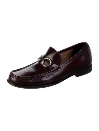 Salvatore Ferragamo Gancini Logo Leather Dress Loafers