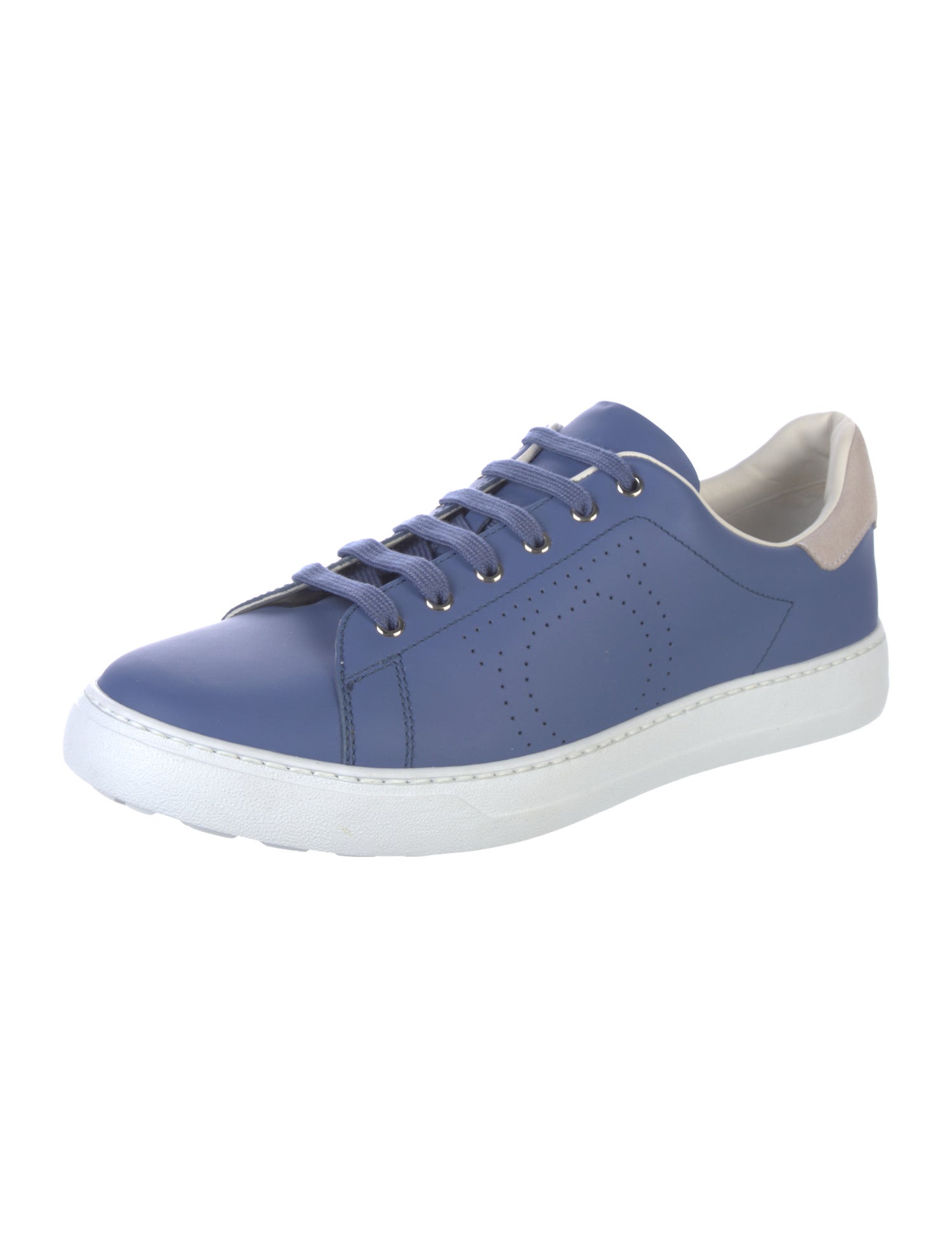 Salvatore Ferragamo Gancini Logo Leather Sneakers