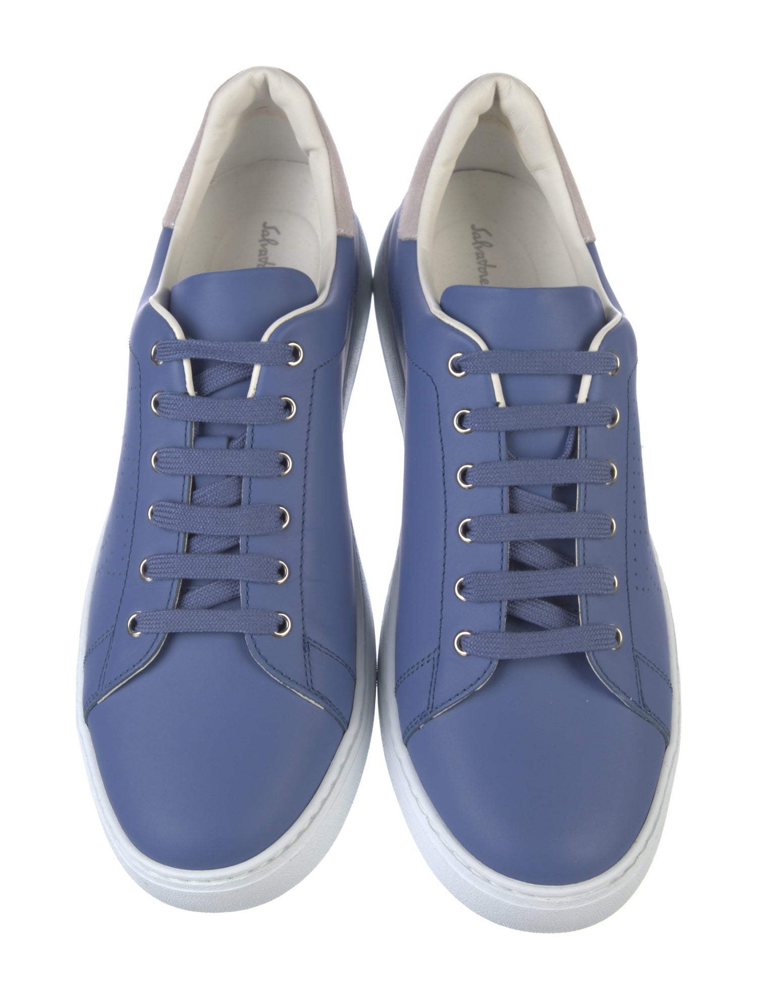 Salvatore Ferragamo Gancini Logo Leather Sneakers
