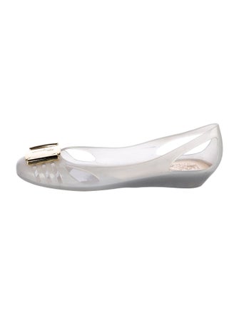Salvatore Ferragamo Rubber Cutout Accent Flats