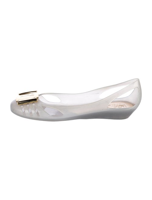 Salvatore Ferragamo Rubber Cutout Accent Flats