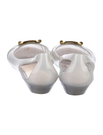 Salvatore Ferragamo Rubber Cutout Accent Flats