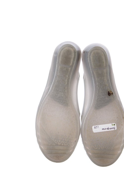 Salvatore Ferragamo Rubber Cutout Accent Flats