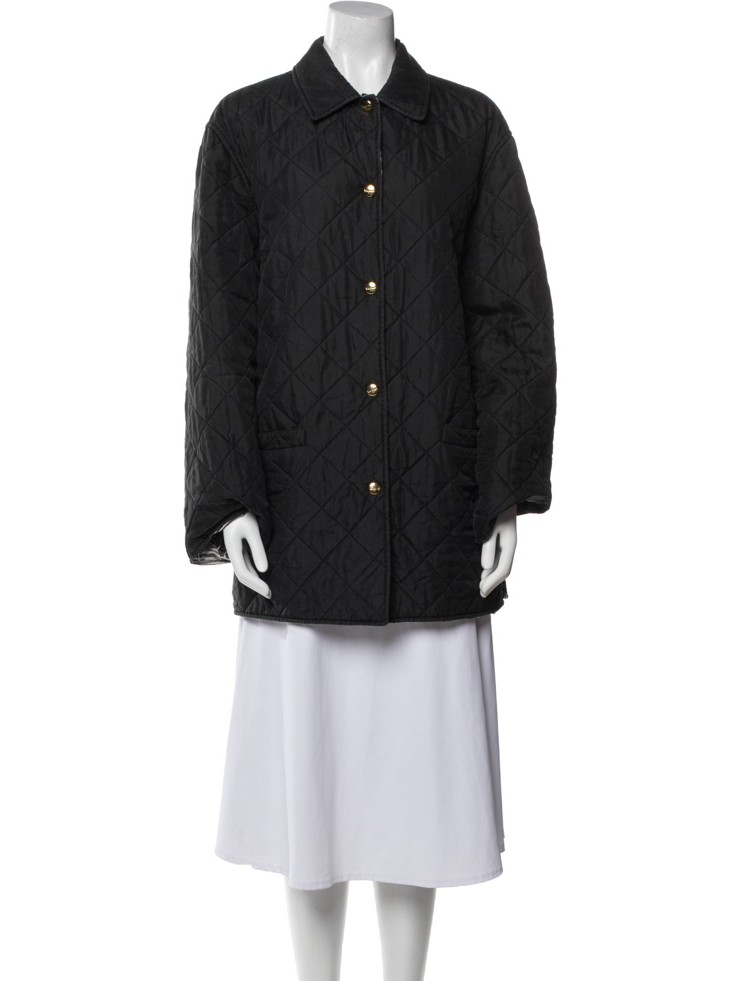 Salvatore Ferragamo Silk Plaid Print Utility Jacket