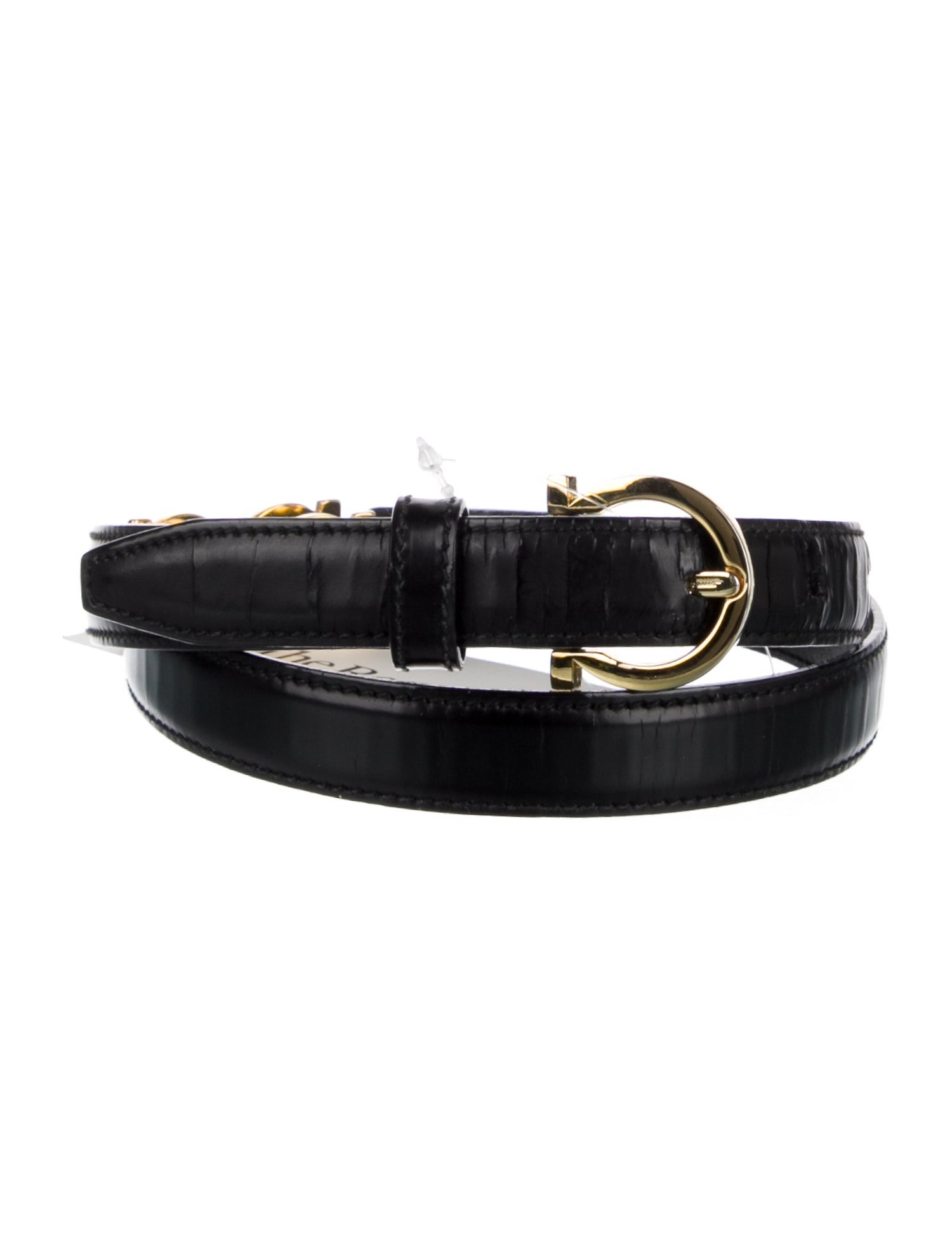 Salvatore Ferragamo Skinny Leather Belt