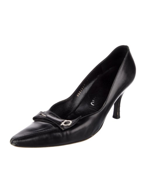 Salvatore Ferragamo Gancini Logo Leather Pumps