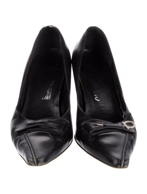 Salvatore Ferragamo Gancini Logo Leather Pumps