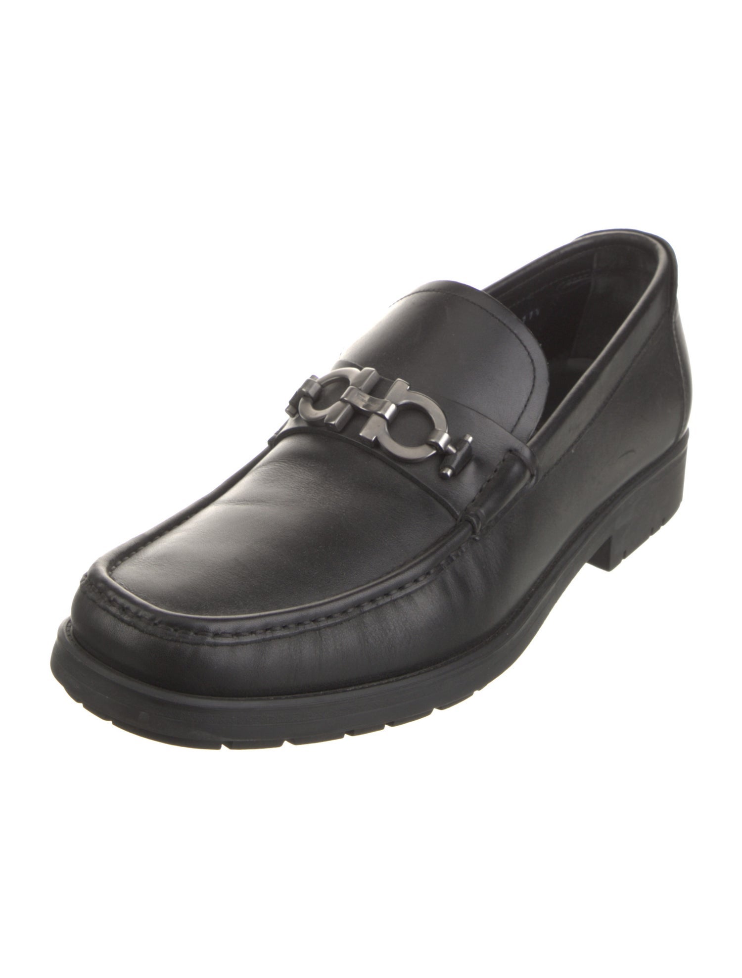 Salvatore Ferragamo Leather Monk Straps