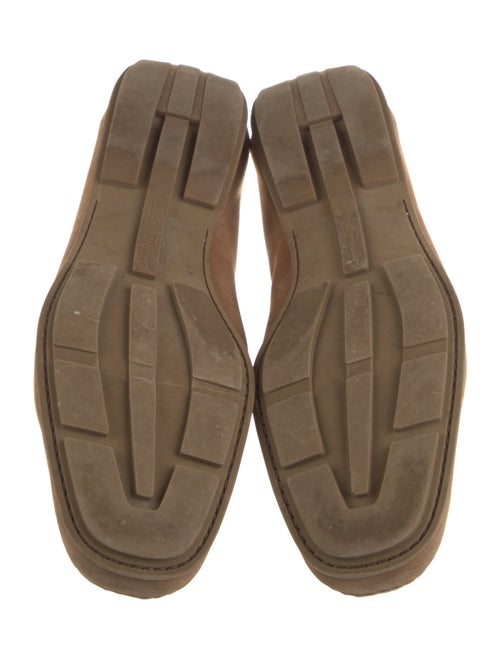 Salvatore Ferragamo Gancini Logo Suede Monk Straps