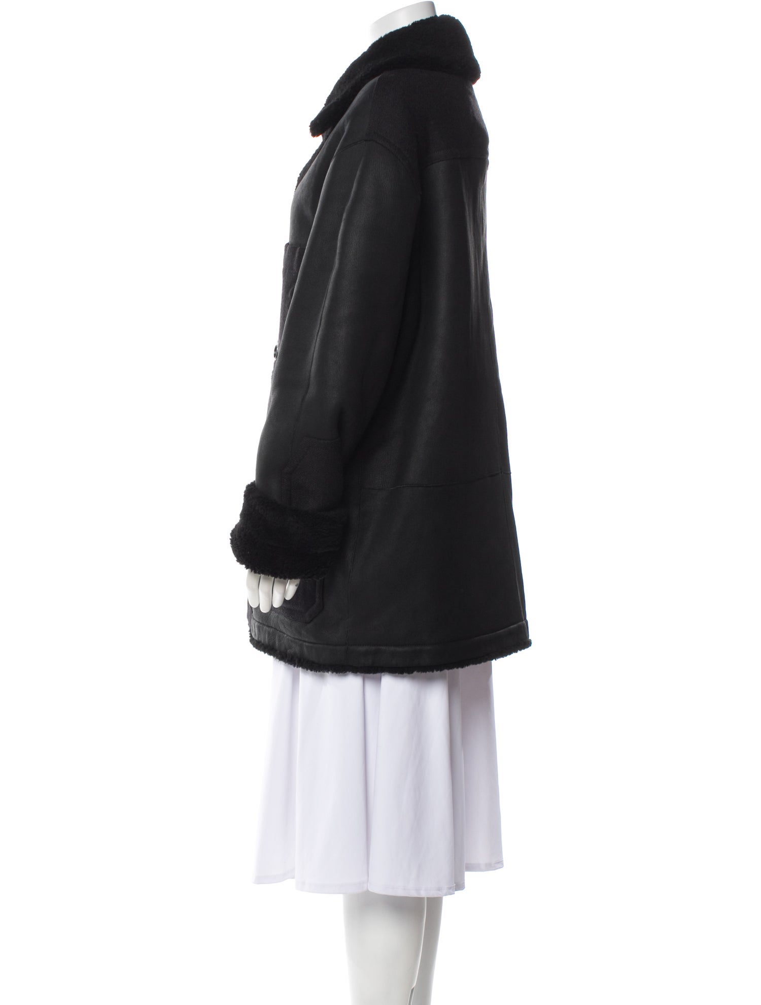 Salvatore Ferragamo Shearling Faux Fur Coat