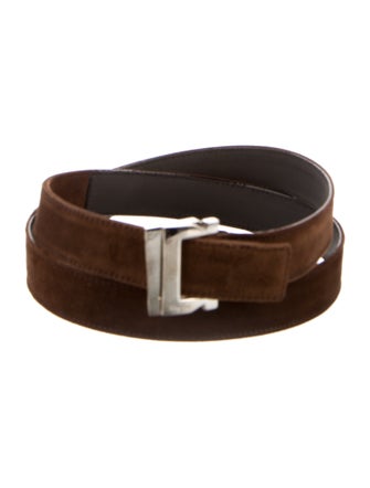 Salvatore Ferragamo Skinny Suede Belt Kit