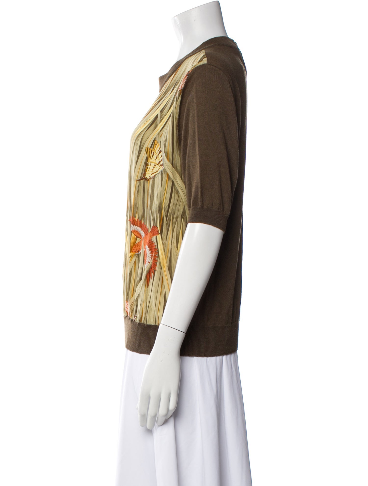 Salvatore Ferragamo Printed Crew Neck Sweater