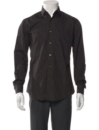 Salvatore Ferragamo Printed Long Sleeve Dress Shirt