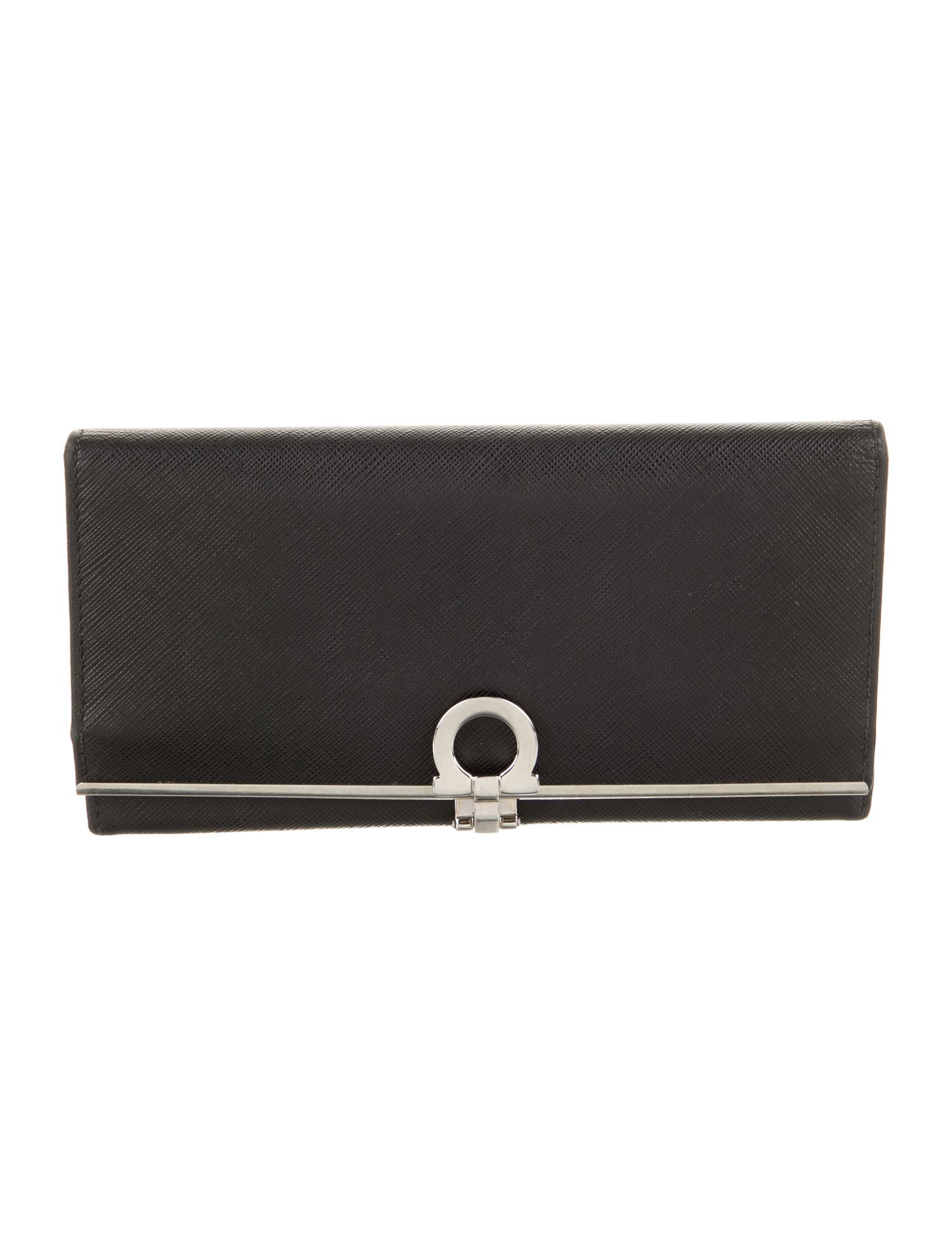 Salvatore Ferragamo Gancio Logo Leather Continental Wallet
