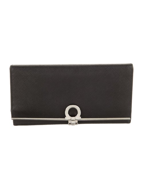 Salvatore Ferragamo Gancio Logo Leather Continental Wallet