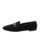 Salvatore Ferragamo Velvet Crystal Embellishments Loafers