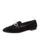 Salvatore Ferragamo Velvet Crystal Embellishments Loafers