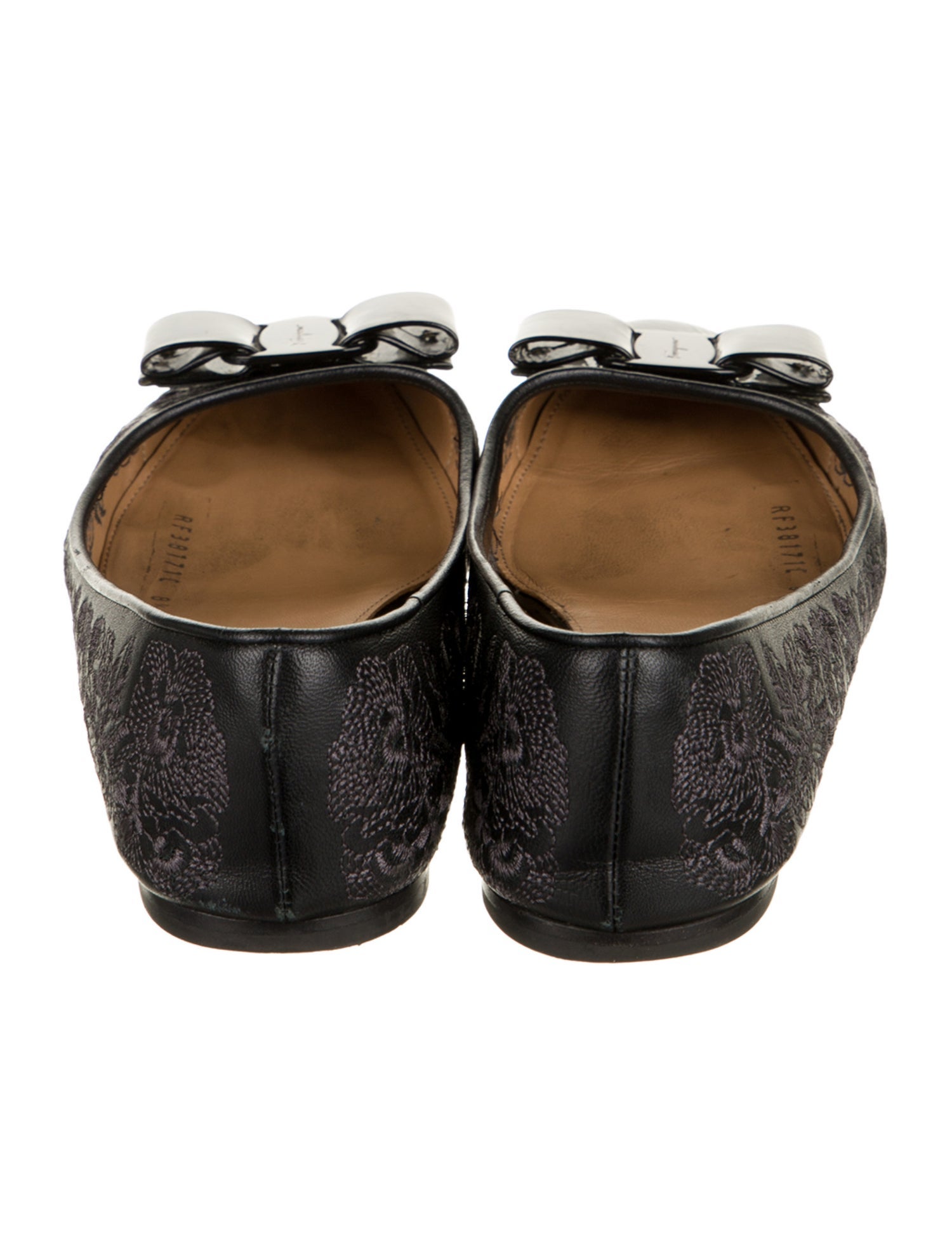 Salvatore Ferragamo Leather Printed Ballet Flats