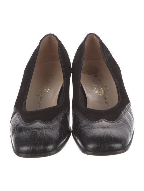 Salvatore Ferragamo Crocodile Flats