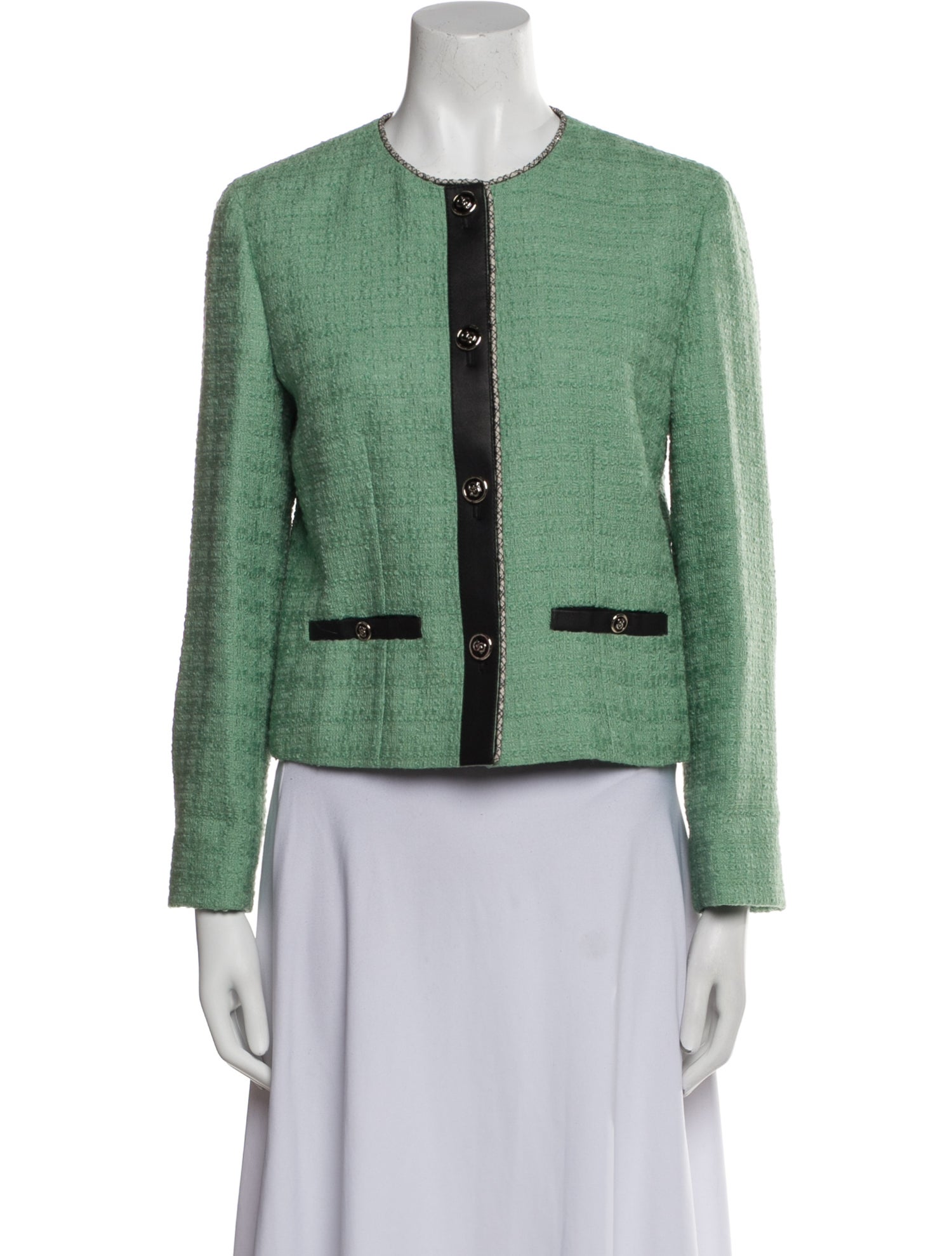 Salvatore Ferragamo Wool Tweed Pattern Evening Jacket